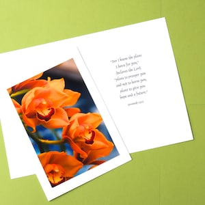 For I Know the Plans I Have for You Jeremiah 29:11 Photo Greeting Card,  Christian Birthday, Graduation or Encouragement, Nature/Floral Card
