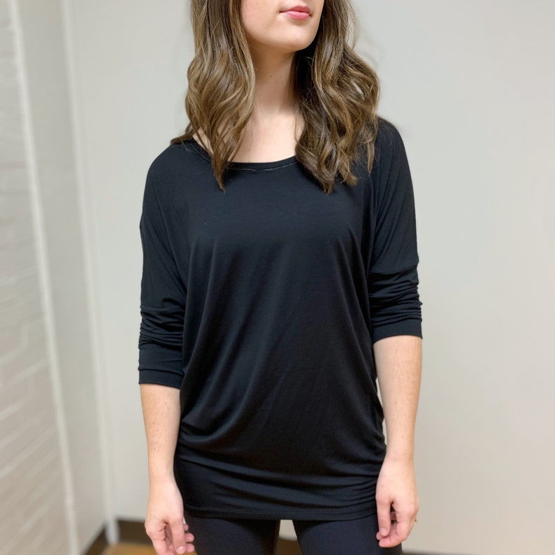 Tunic Tee with 3/4 Length sleeve, Comfortable top image 4