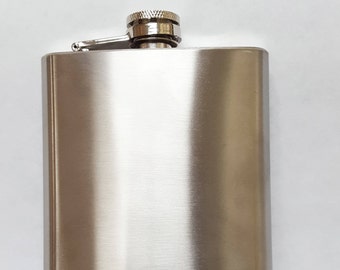 8 oz. Stainless Steel Flask High Quality, Bridesmaid Gift, stocking stuffer please only purchase if adding with a scarf.