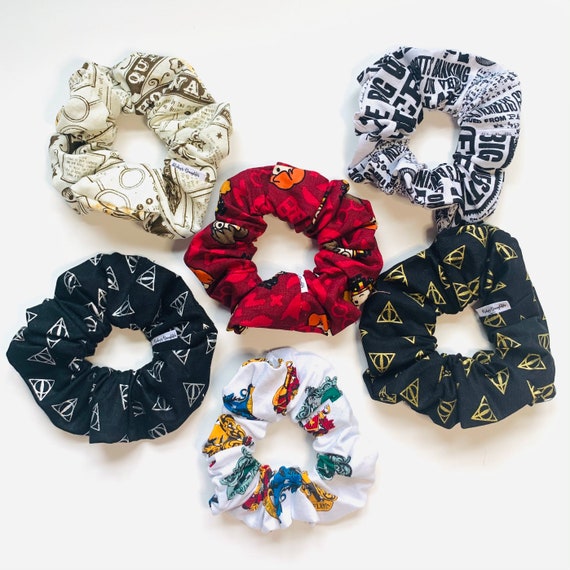 Harry Potter Scrunchie | Handmade Licensed Print Hair Tie - Etsy display picture 1