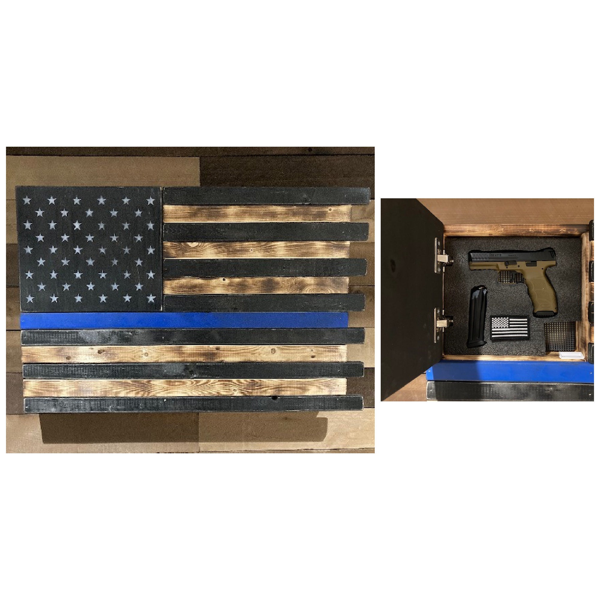 COFFRE DE RANGEMENT EN BOIS - DRAPEAU ANGLETERRE - 70x40x43 CM