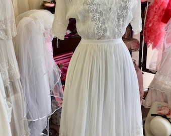 Edwardian White Vintage Dress