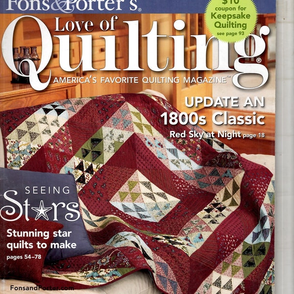 Fons & Porters Love of Quilting Jul Aug 2007 Stunning Stars My Little House update 1800s classic, clear instructions sent as tracked package