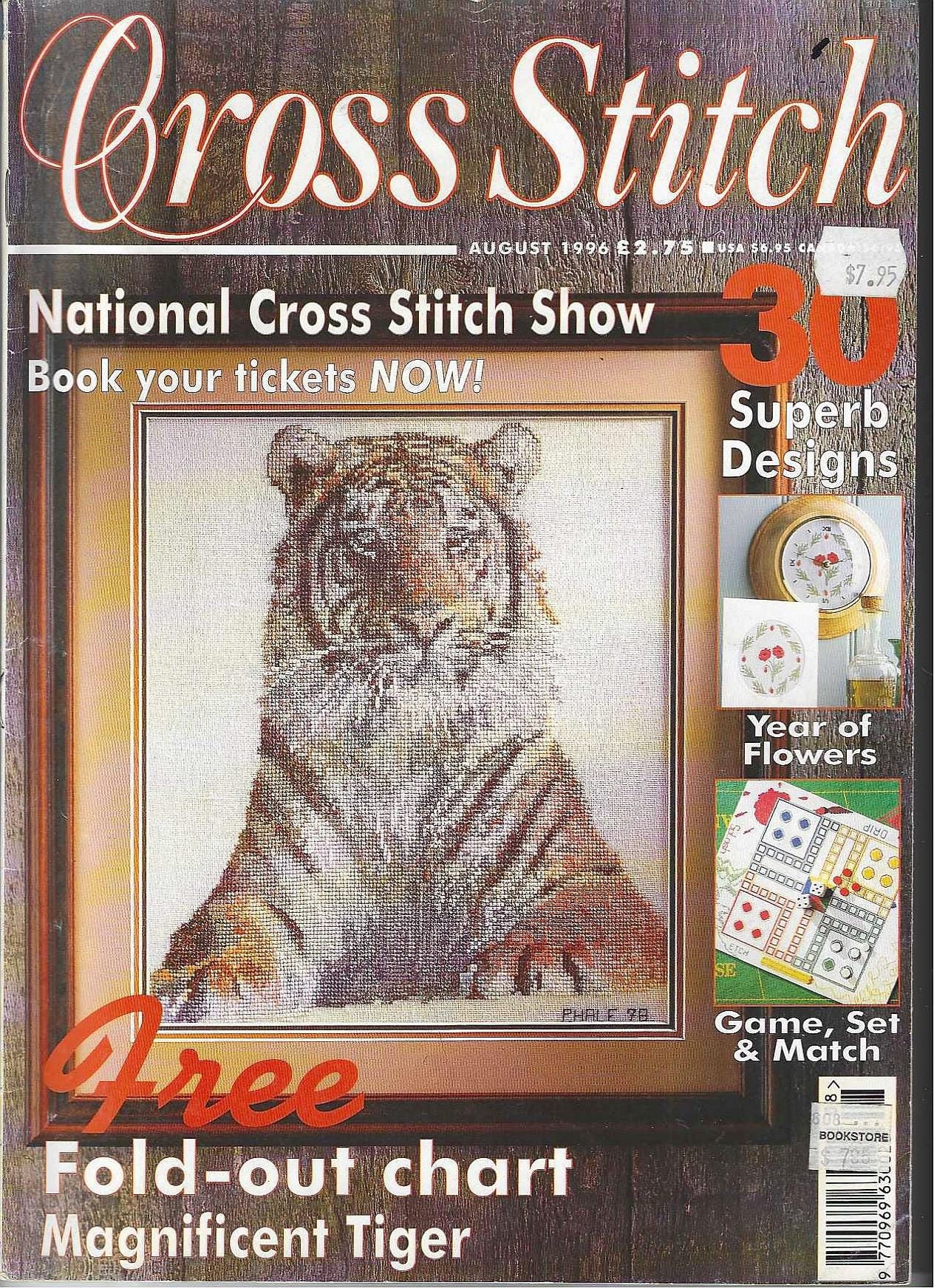 RAYGUN 1996年8月号 Cross Stitch, Aug 1996, Magazine, Tiger, Game Set Match