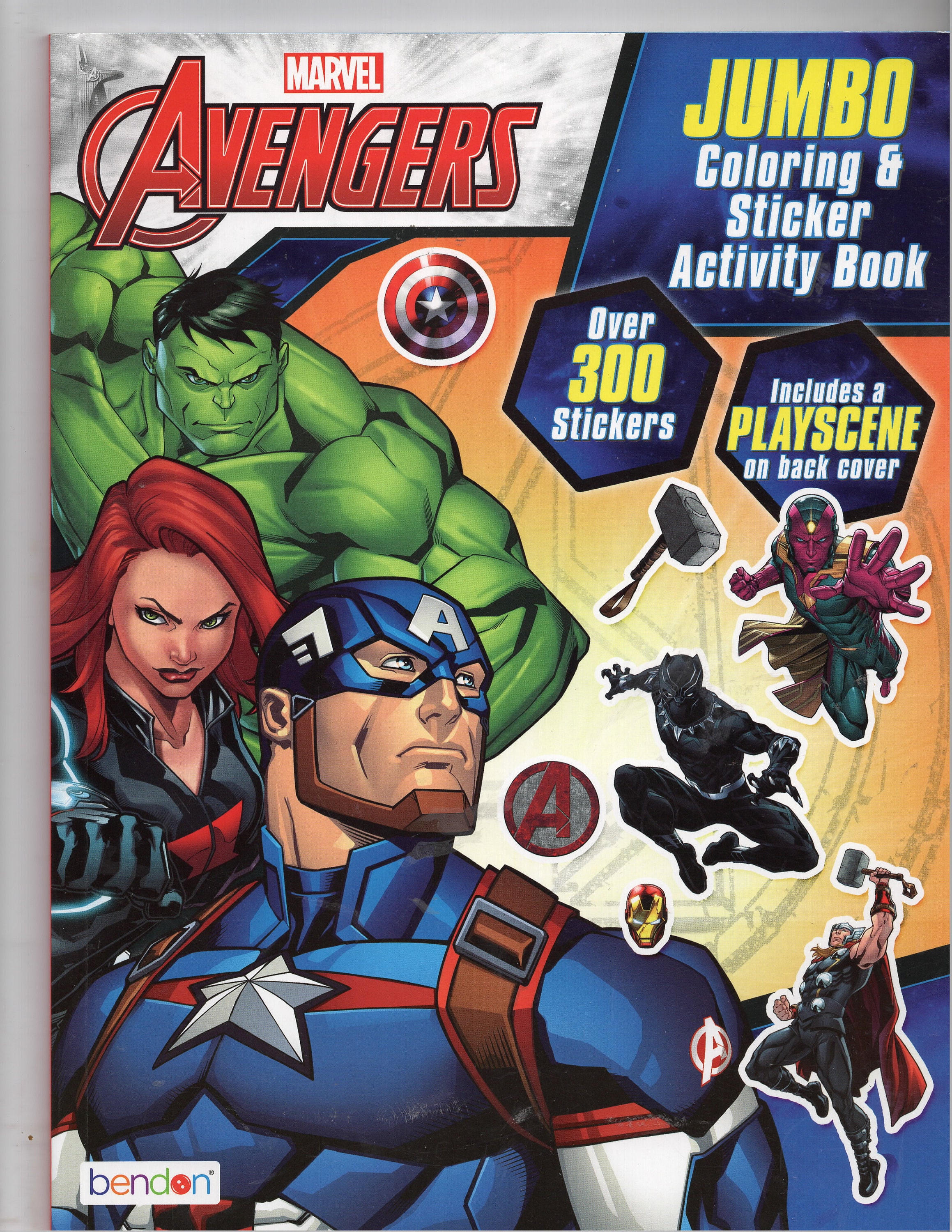 Marvel Avengers Sticker Pad, Over 500 Stickers, 5 Play Scene Pages,  Paperback