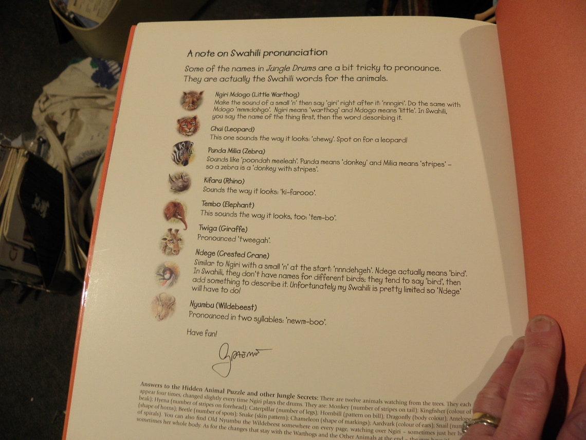 Jungle Drums book hardcover new 2004 by Graeme Base Etsy