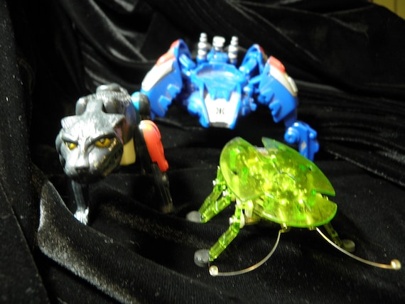 3 Small Transformers 3 to 4 Inches Panther See Thru Yellow Bug