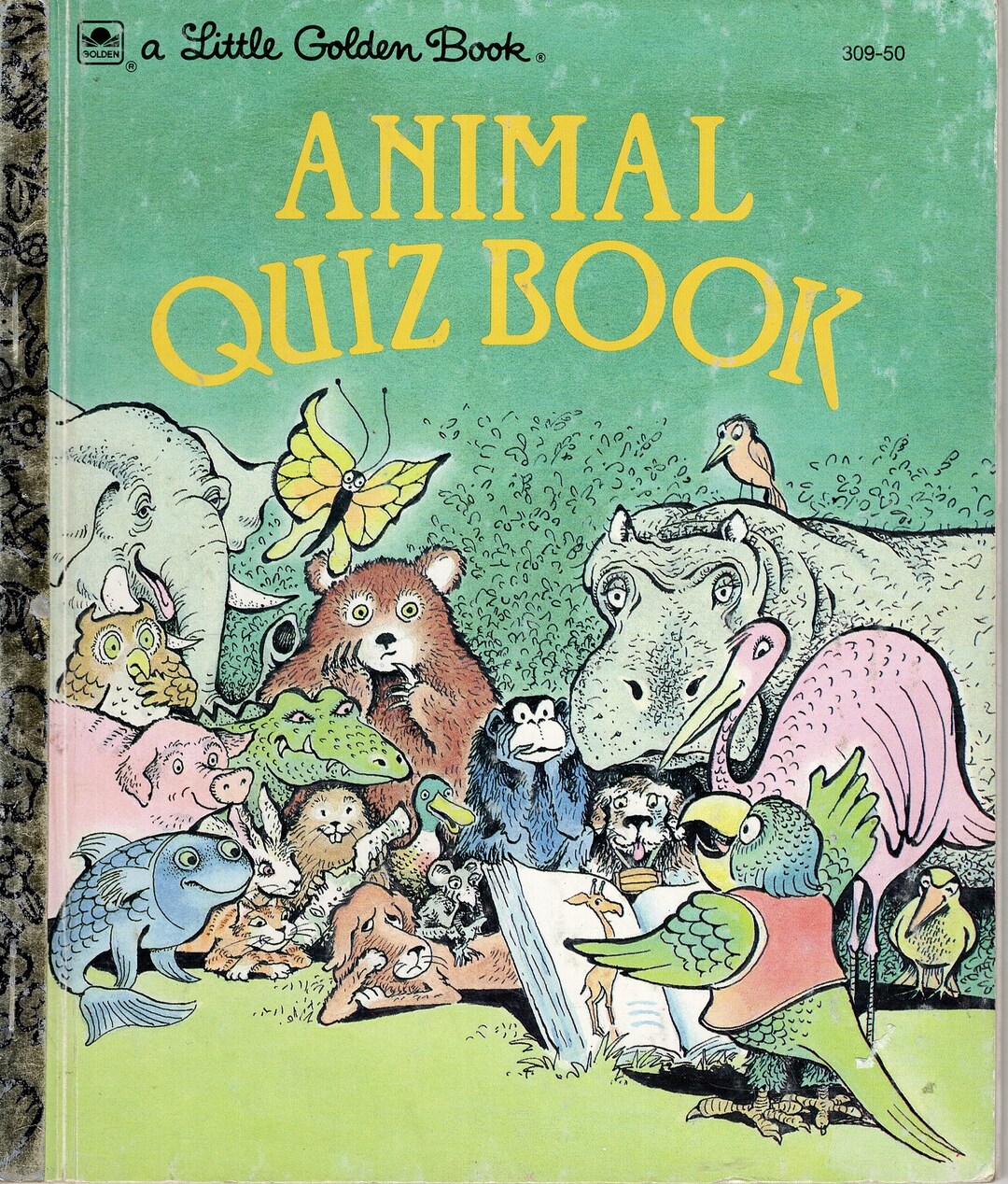 Vintage 1983, Animal Quiz Book, 1st Printing, Little Golden Book, G