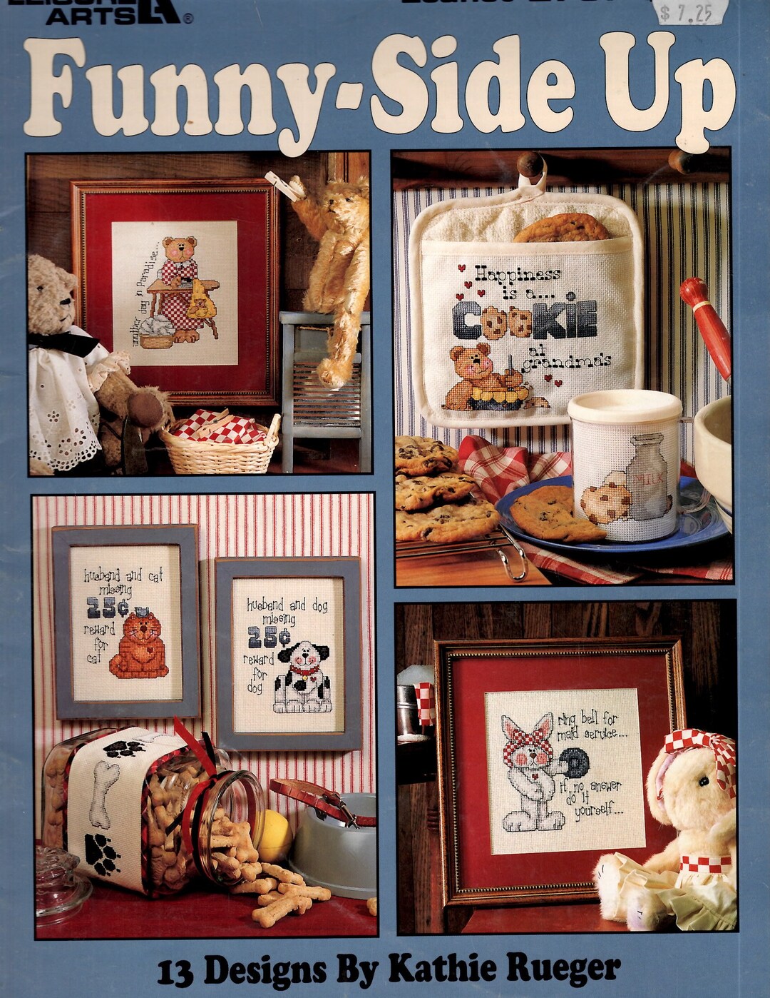 Funny Side Up, 13 Cross Stitch Designs, Leisure Arts, Leaflet 2757, PDF