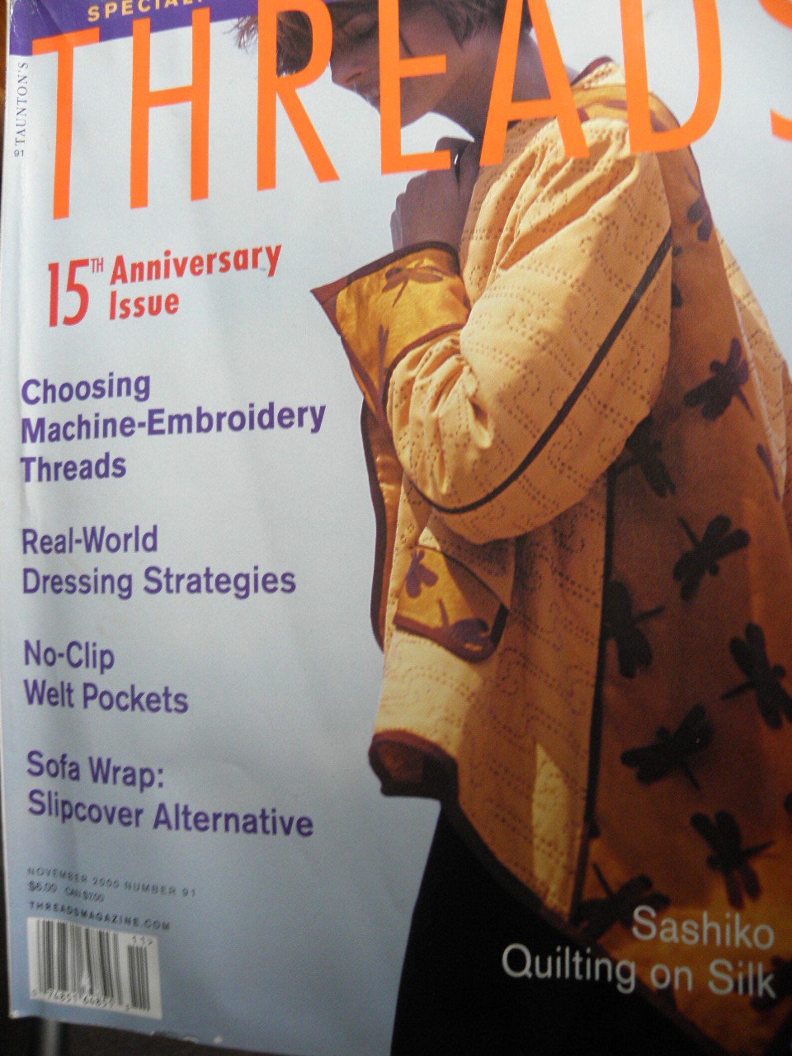 Threads Magazine No 91 Nov 2000 Taunton Press sewing Etsy