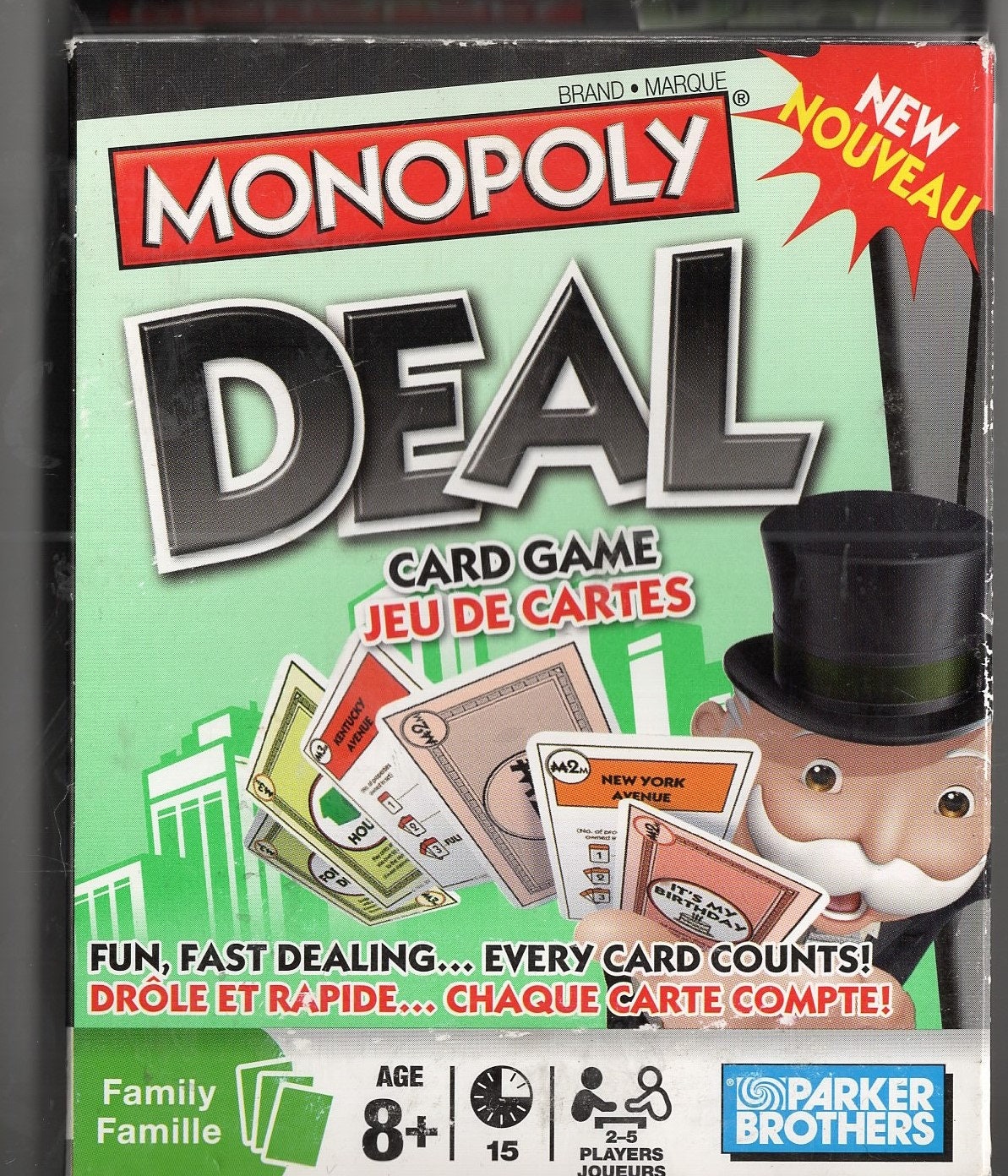 NEW Game, Unopened, Monopoly Deal, Card Game, Travel Game, Parker