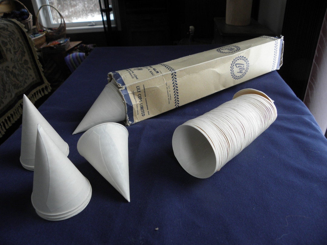 Vintage NEW 1950s Lily Paper Cups Cone Cups Over 100 In Etsy Canada