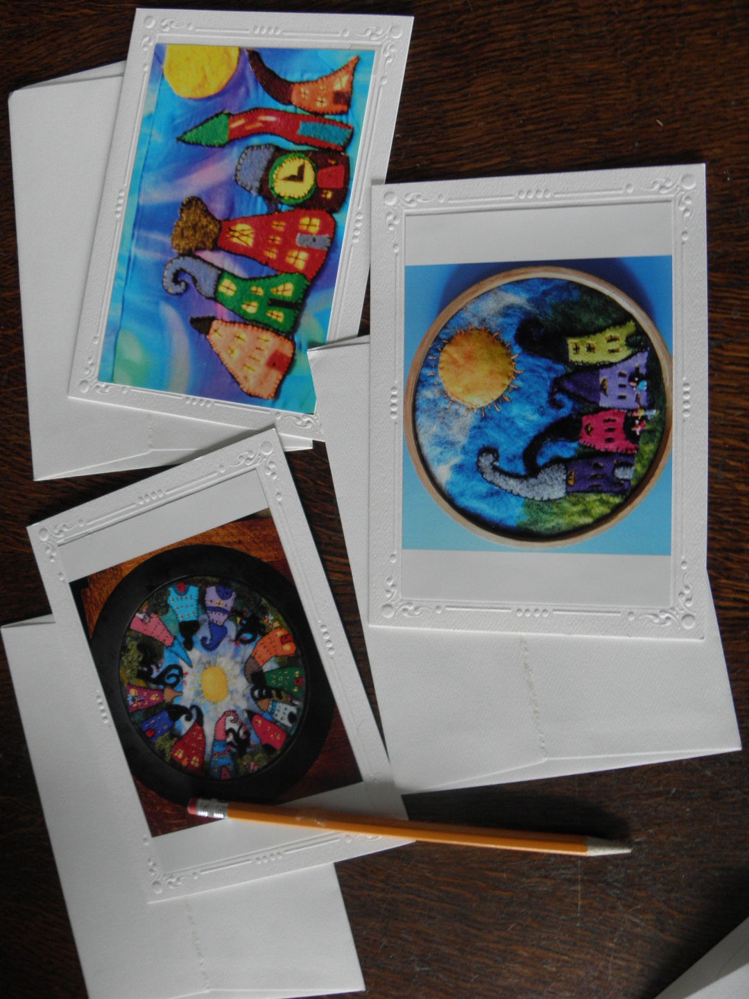 Blank Note Cards With Envelope, Price is for One, Featuring My Felting