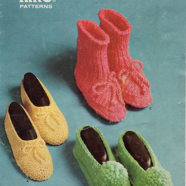 Slipper knitting pattern, can be knit as is, or knit 3 sizes up, 100 per cent wool, shrink in dryer, for felted slippers