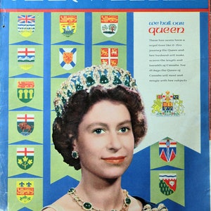 Vintage publication, Star Weekly, June 20 1959, We Hail the Queen, Canadian, 6 pgs, removed, VG condition, inexpensive shipping image 1