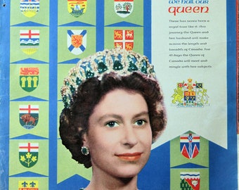 Vintage publication, Star Weekly, June 20 1959, We Hail the Queen, Canadian, 6 pgs, removed, VG condition, inexpensive shipping