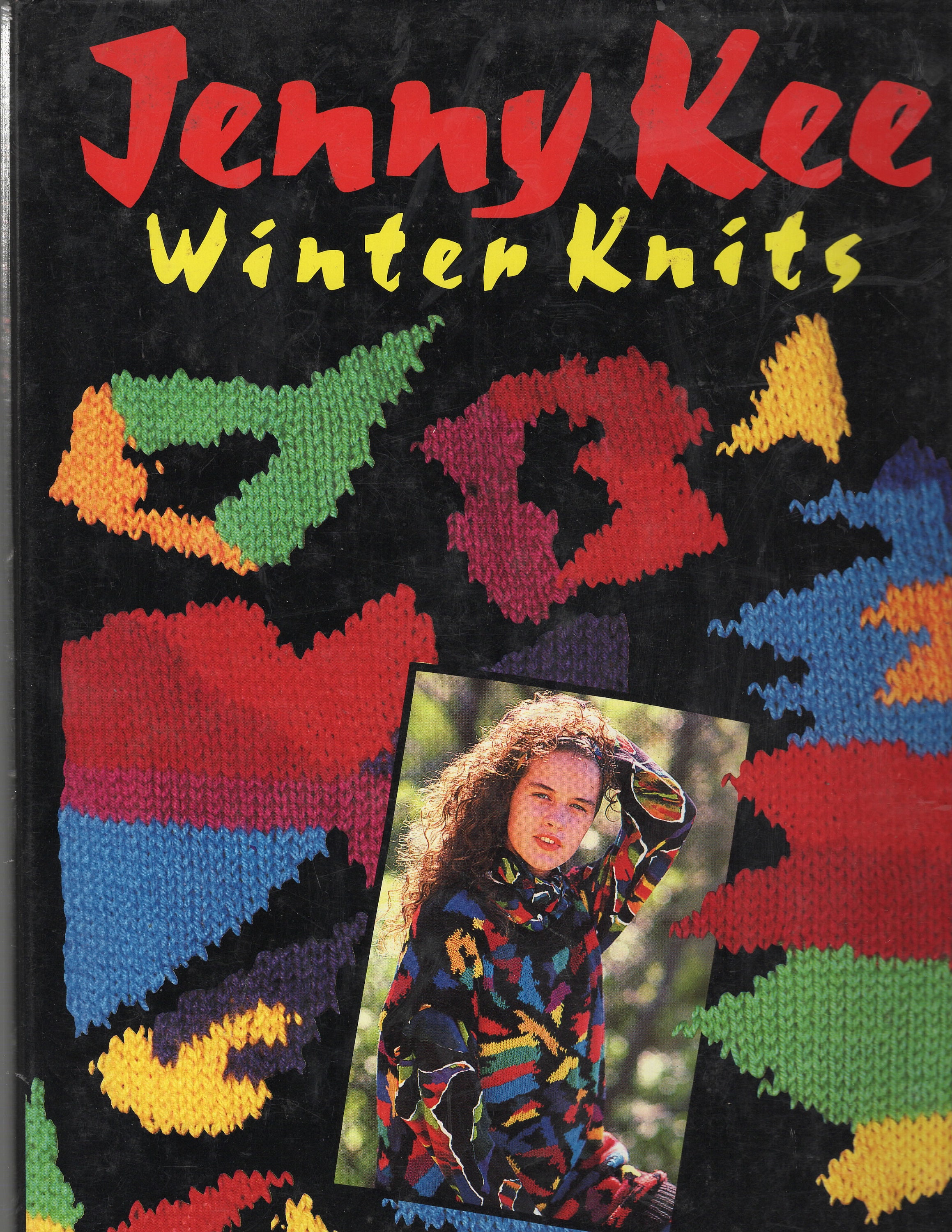 Jenny Kee Winter Knits, hardcover dustjacket NEW copy Simon & Schuster 1988 20 projects, charts, instructions, inexpensive shipping
