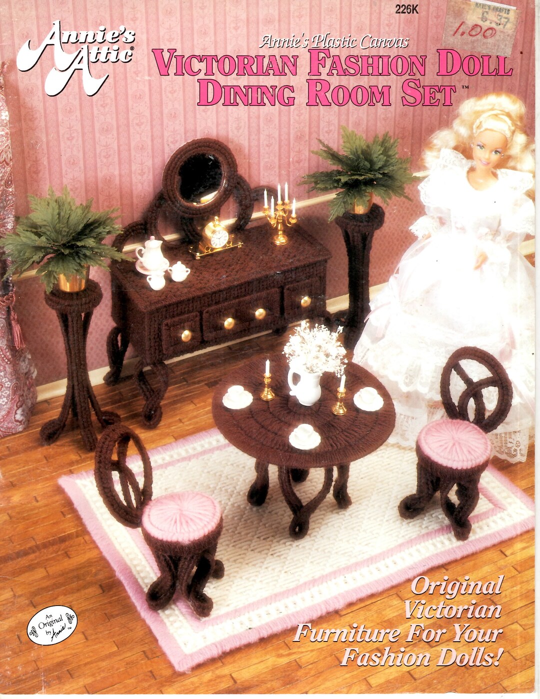 Vintage 1991 Plastic Canvas Barbie Dining Room Furniture Etsy