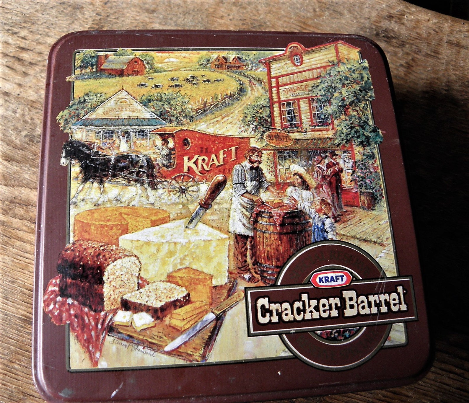 Kraft Special Reserve Cracker Barrel Collectible Tin No Etsy