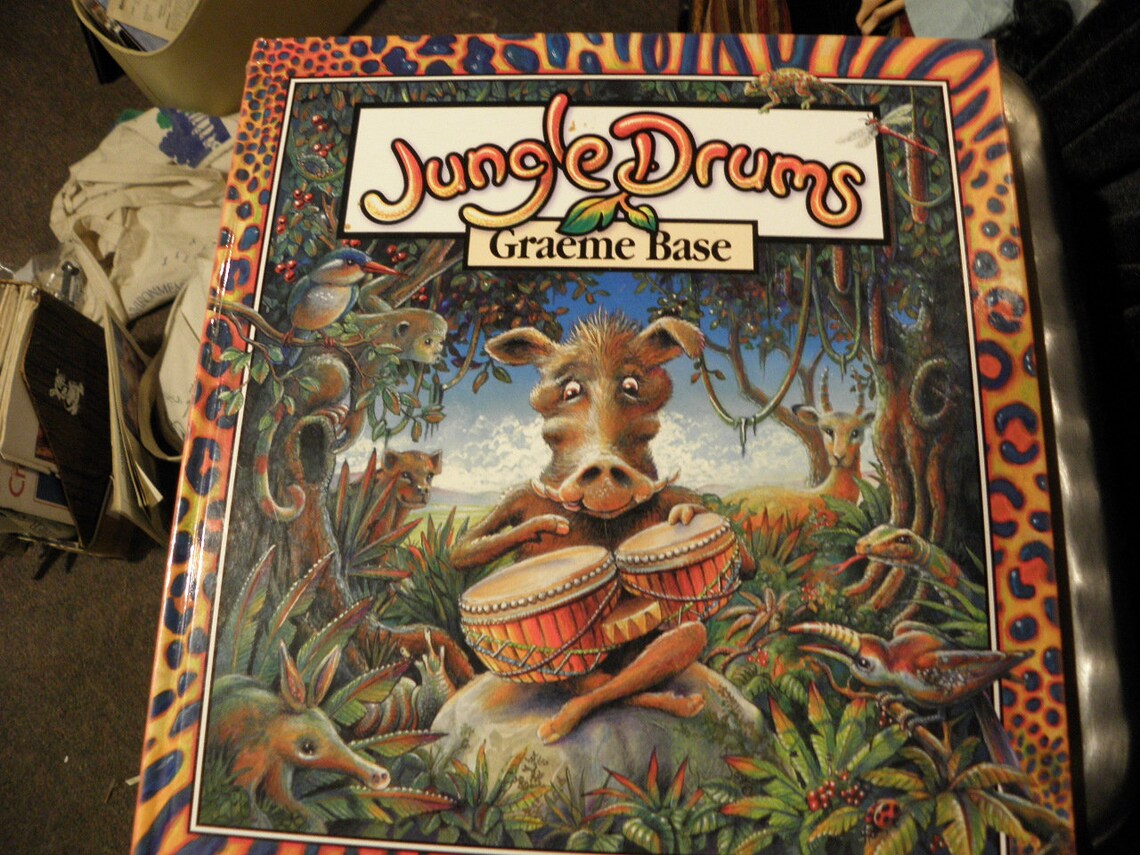 Jungle Drums book hardcover new 2004 by Graeme Base Etsy