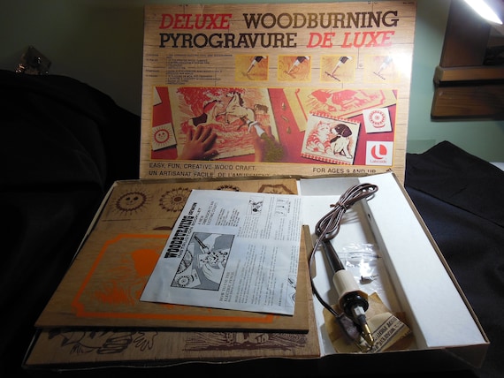 Vintage 1970s or 80s, Deluxe Woodburning Kit, Lakeside, Irwin Toys