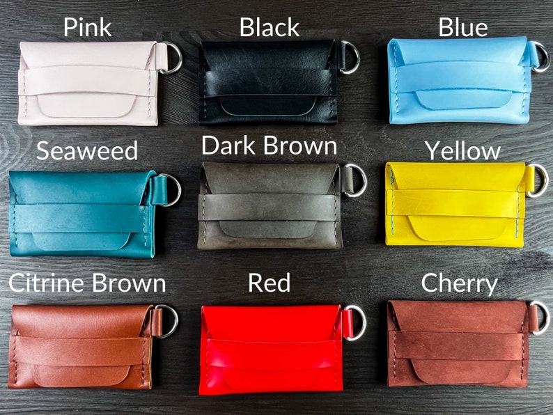 Keychain Wallet Cute Wallet Keychain Card Holder Slim Wallet Etsy