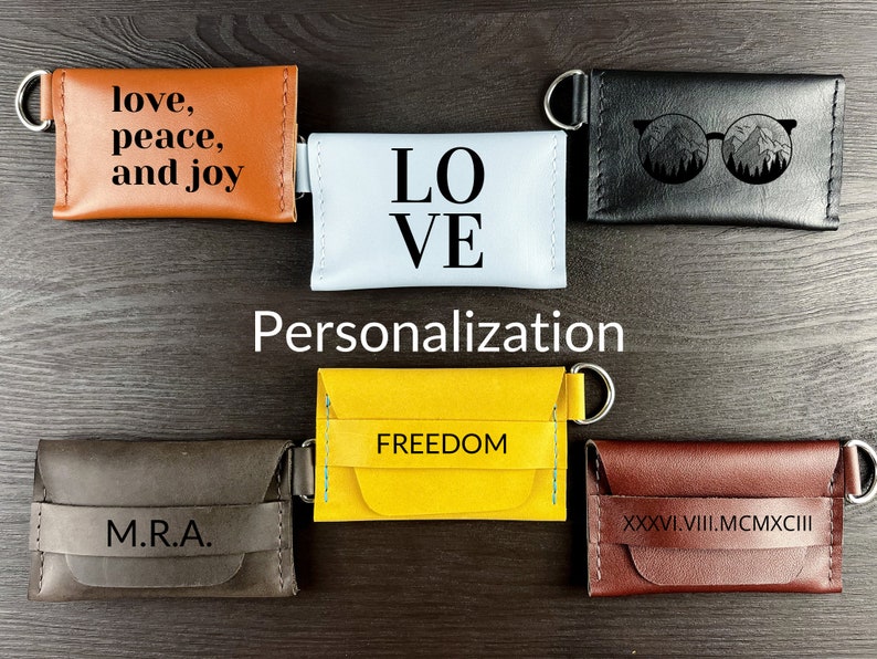 Keychain Wallet Cute Wallet Keychain Card Holder Slim Wallet Etsy