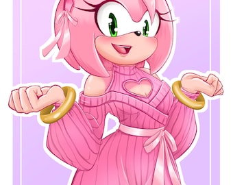 Amy Rose Sonic the Hedgehog 5x7 Print