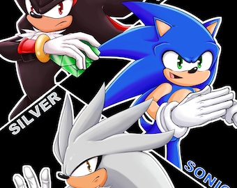 Sonic the Hedgehog SSS Trio Art Print