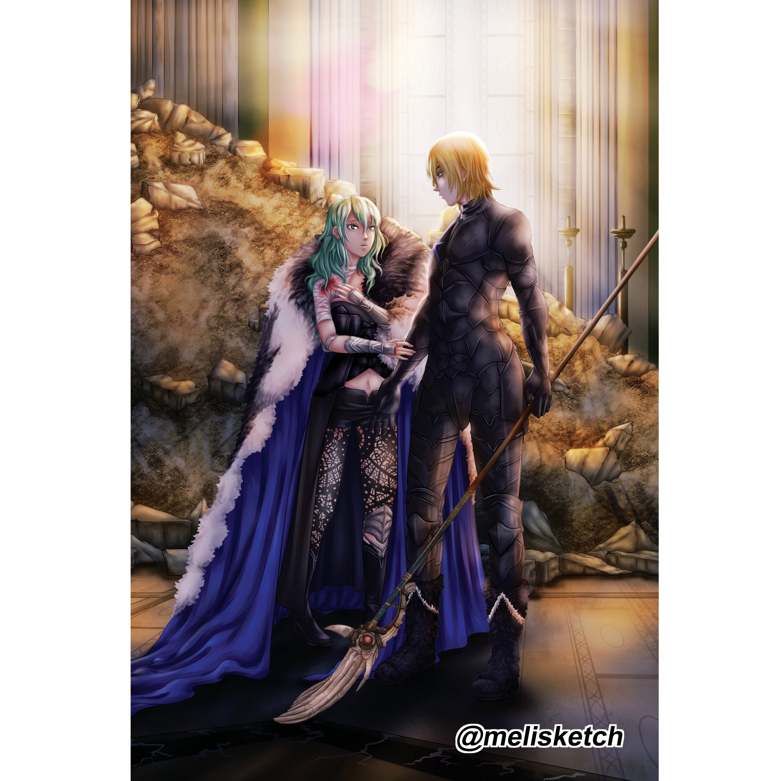 Dimitri Byleth Dimileth Fire Emblem Three Houses 4x6 Mini Etsy