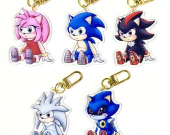 Sonic Plushie Acrylic Keychains