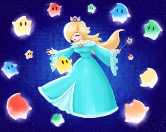 Super Mario Galaxy Rosalina Art Print