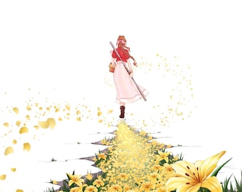 Aerith Gainsborough FF7 Art Print