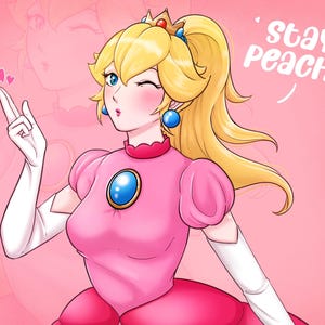 Lámina artística de la princesa Peach