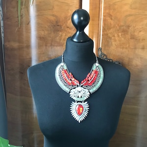 Art Deco bib necklace, Art Deco jewellery, bib necklace, statement necklace, occasion necklace, Gatsby necklace, Art Deco jewellery,