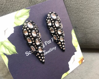Art Deco Crystal Earrings: 1920s Flapper Style