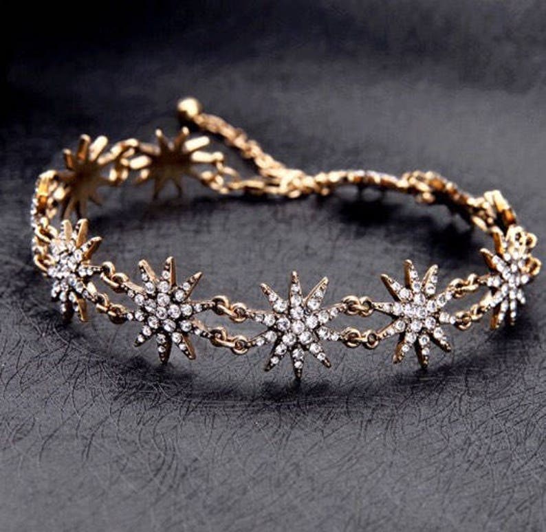 Crystal star choker star necklace wedding gift choker Christmas jewellery occasion necklace