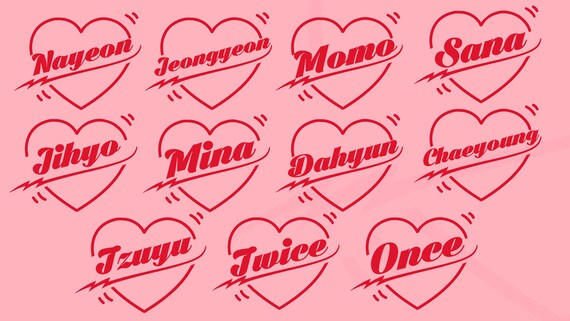 Twice Heart Shaker Member Decals Etsy