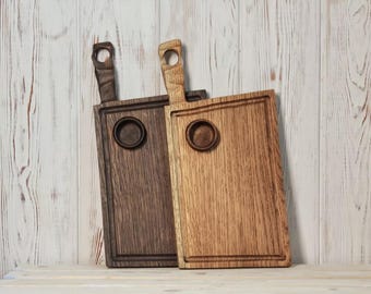 OAK CUTTING BOARD, Cutting Board, Serving Board, Handmade Oak Cutting Board, 2025 Modern Stylish Wooden Cutting Board,  Wedding