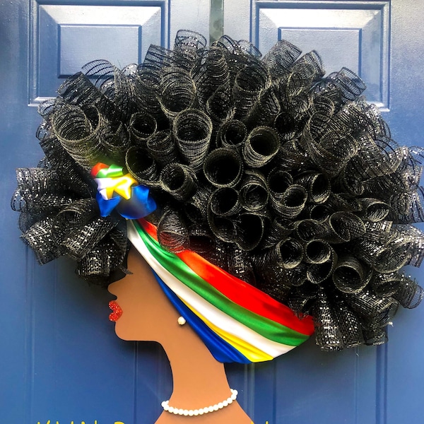 Diva Wreath: Black Girl Magic Decor on Wooden Frame