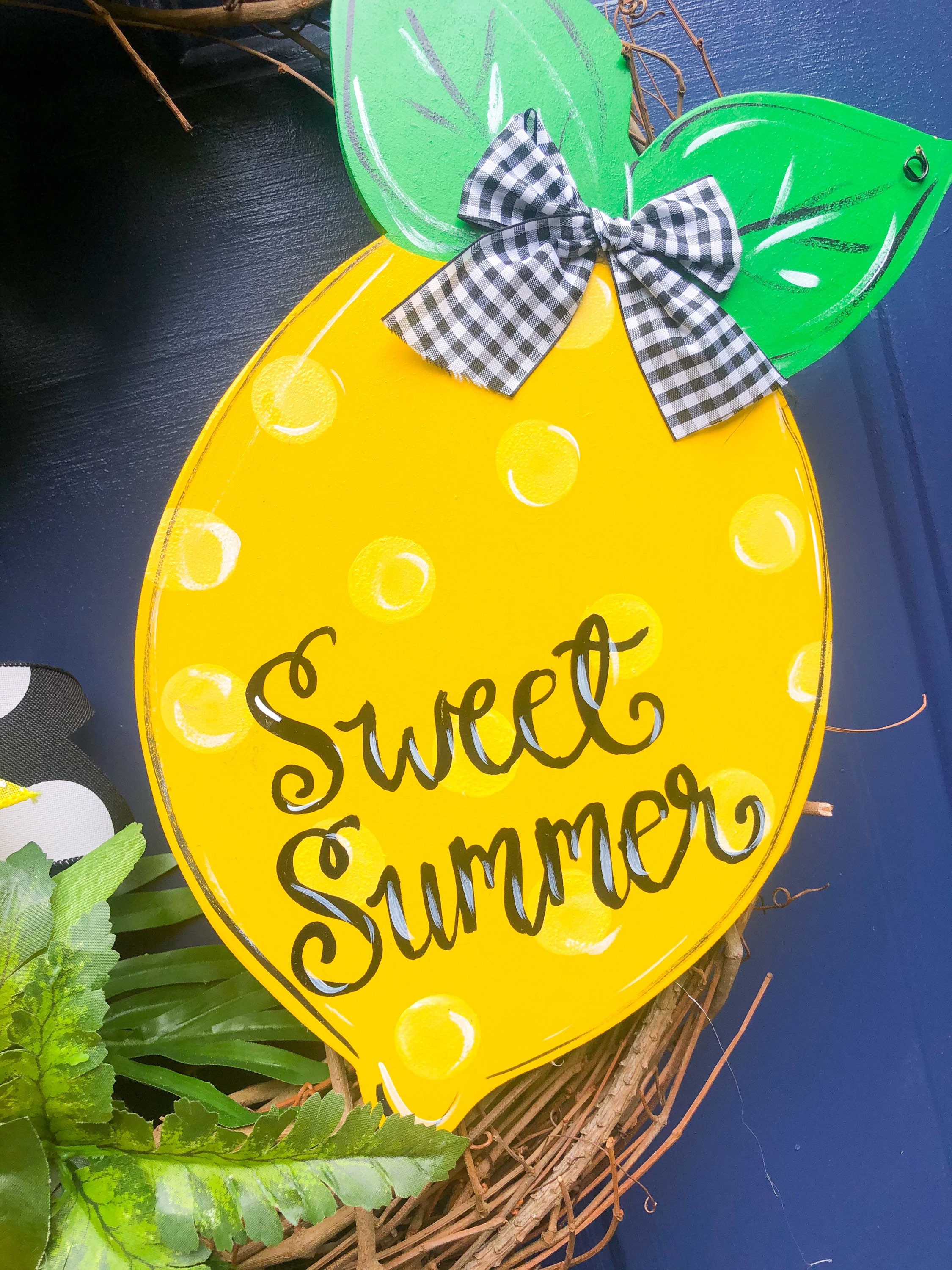 Lemonade Wreath Summer Wreath for Front Door Lemon Wreath Etsy UK