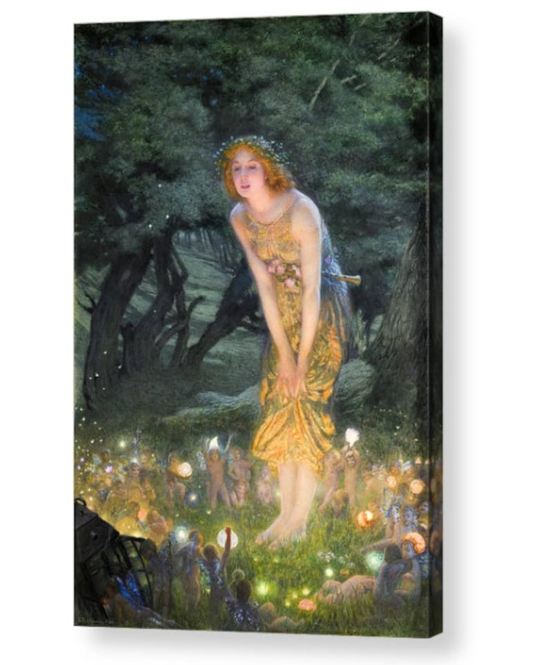 Edward Hughes Midsummers Eve Canvas Box Art A4, A3, A2, A1 image 1