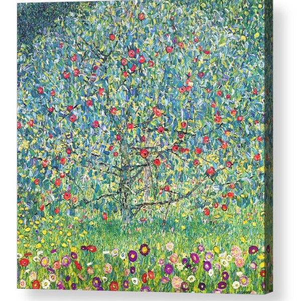 Gustav Klimt "Apple Tree" Canvas Art Repro 8"x8", 10"x10", 16"x16", 20"x20", 24"x24", 30"x30", 44"x44"