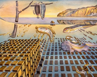 Salvador Dali, The Disintegration of the Persistence of Memory,, Repro Canvas Box Art A4, A3, A2, A1