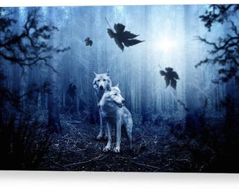 Wolf Fantasy Forrest Canvas Box Art A4, A3, A2, A1 ++