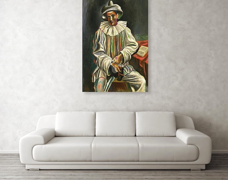 A2 A1 ++ Pablo Picasso Pierrot Paris 1918 Canvas Box Art Print A4 A3