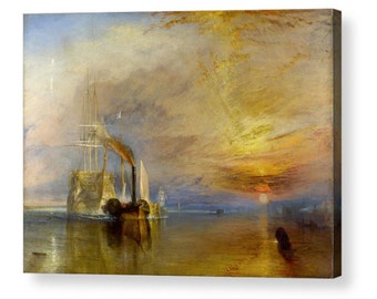 William Turner The Fighting 'Téméraire'  Canvas Box Art A4, A3, A2, A1 ++