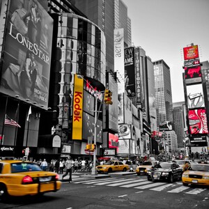New York City Yellow TaxiI 01 CANVAS ART/ PRINT A4, A3, A2, A1 画像 2