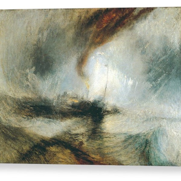 Joseph Mallord William Turner 'Steam Boat in Snow Storm"  Canvas Box Art A4, A3, A2, A1 ++