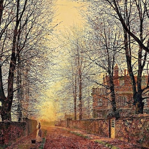 John Atkinson Grimshaw, In the golden olden times Canvas Box Art or Print A4, A3, A2, A1 image 1